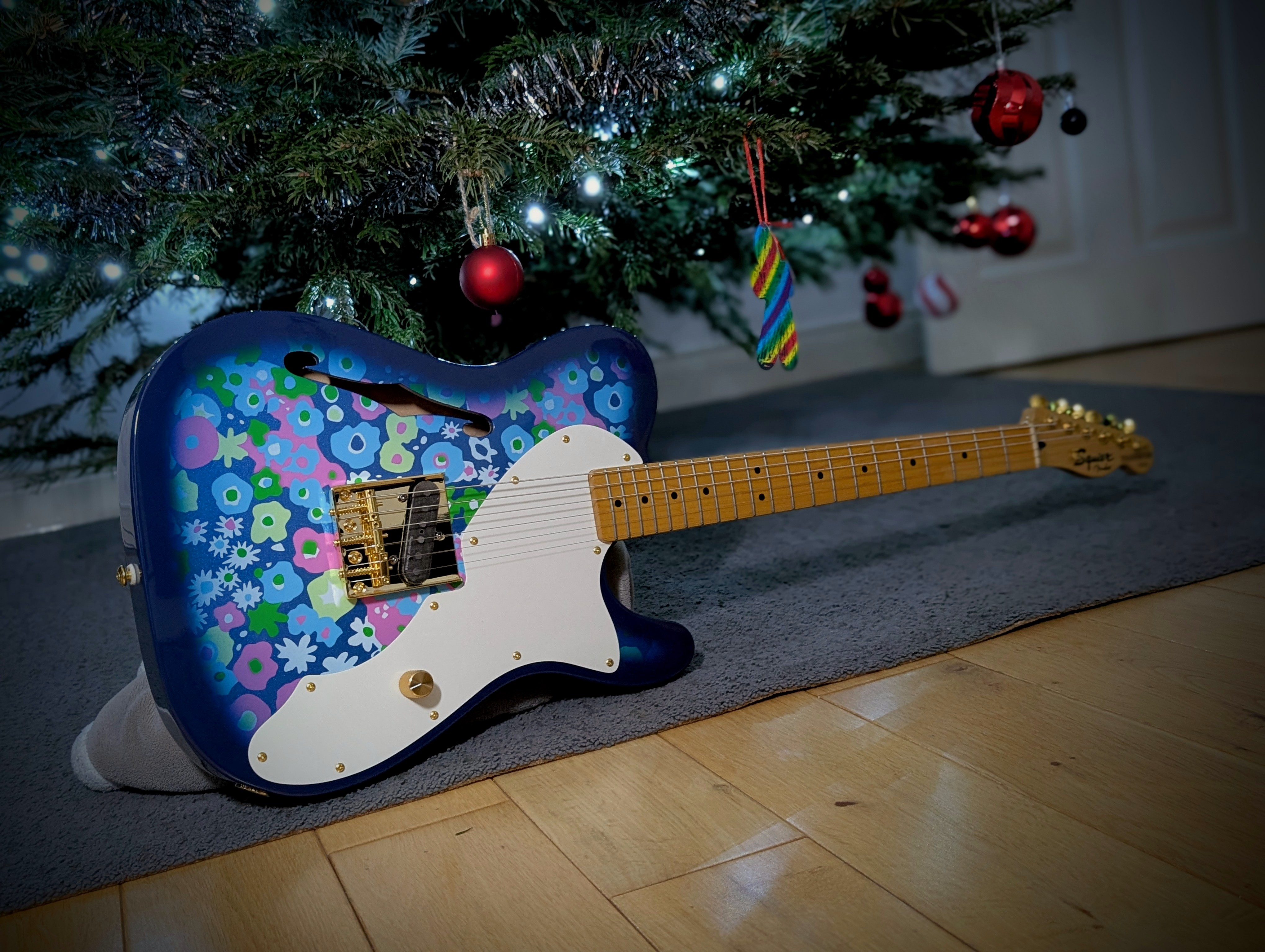 Partscaster Tele build with a Fender Squier neck and gold hardware
